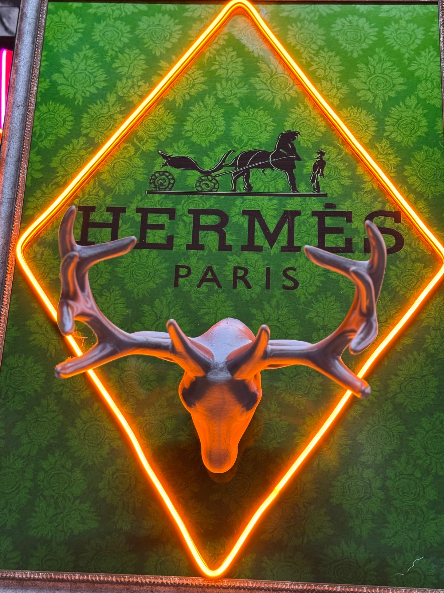 Hermes Consept 3D Neon Tablo