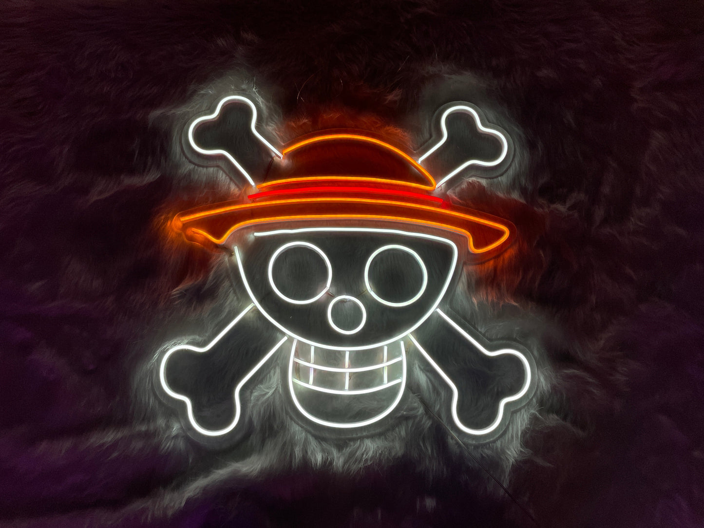 One Piece Straw Hat Pirate Neon Dekor