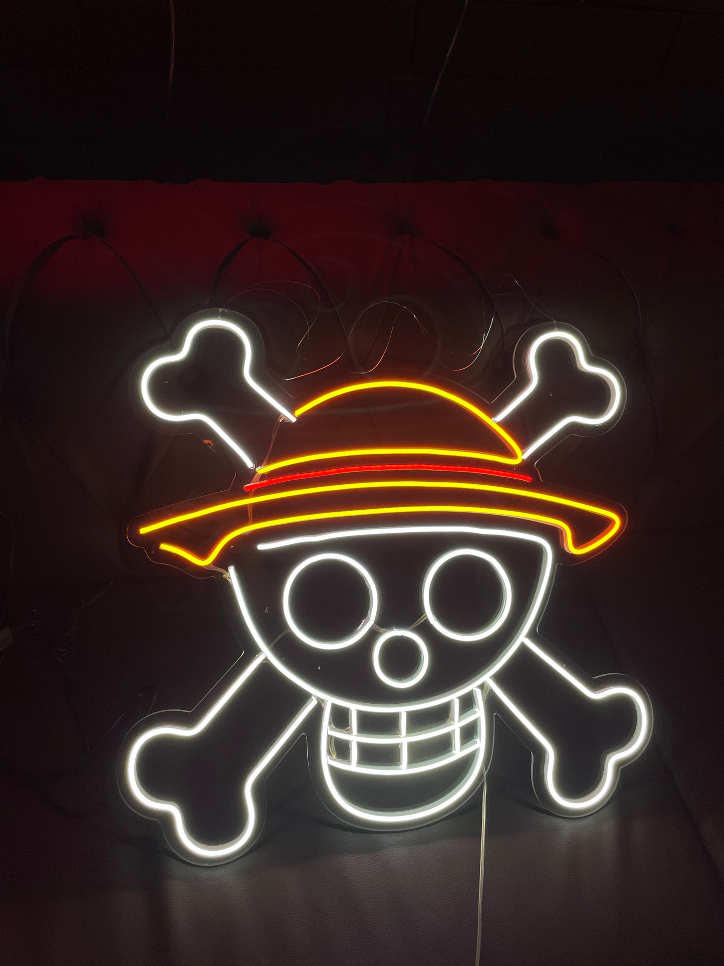 One Piece Straw Hat Pirate Neon Dekor