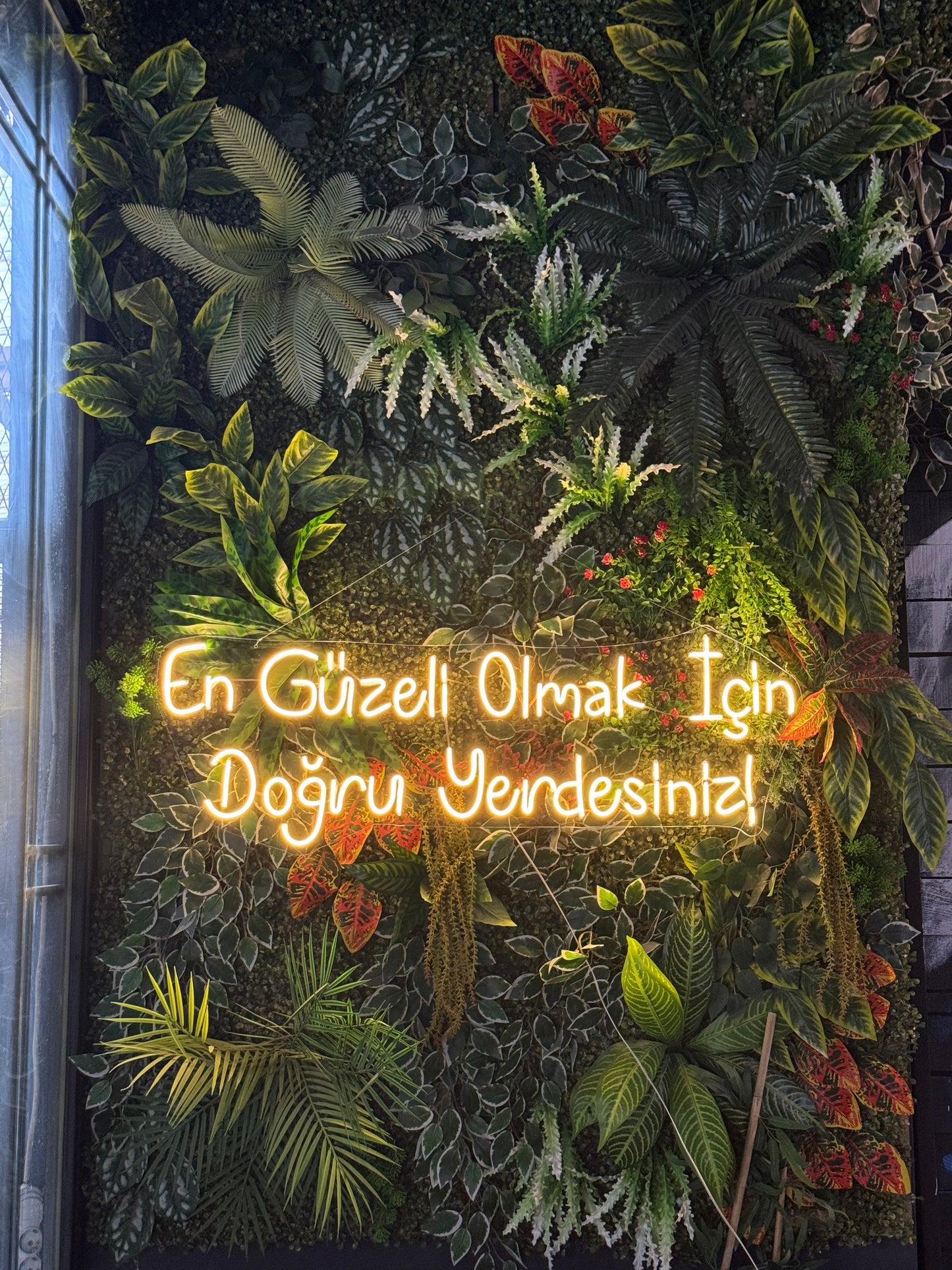 "En Güzeli Olmak İçin Doğru Yerdesiniz" Neon Tabela