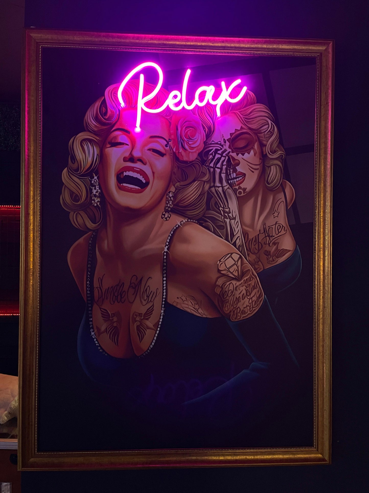 Vintage Glamour Neon Dekor- Marilyn Relax