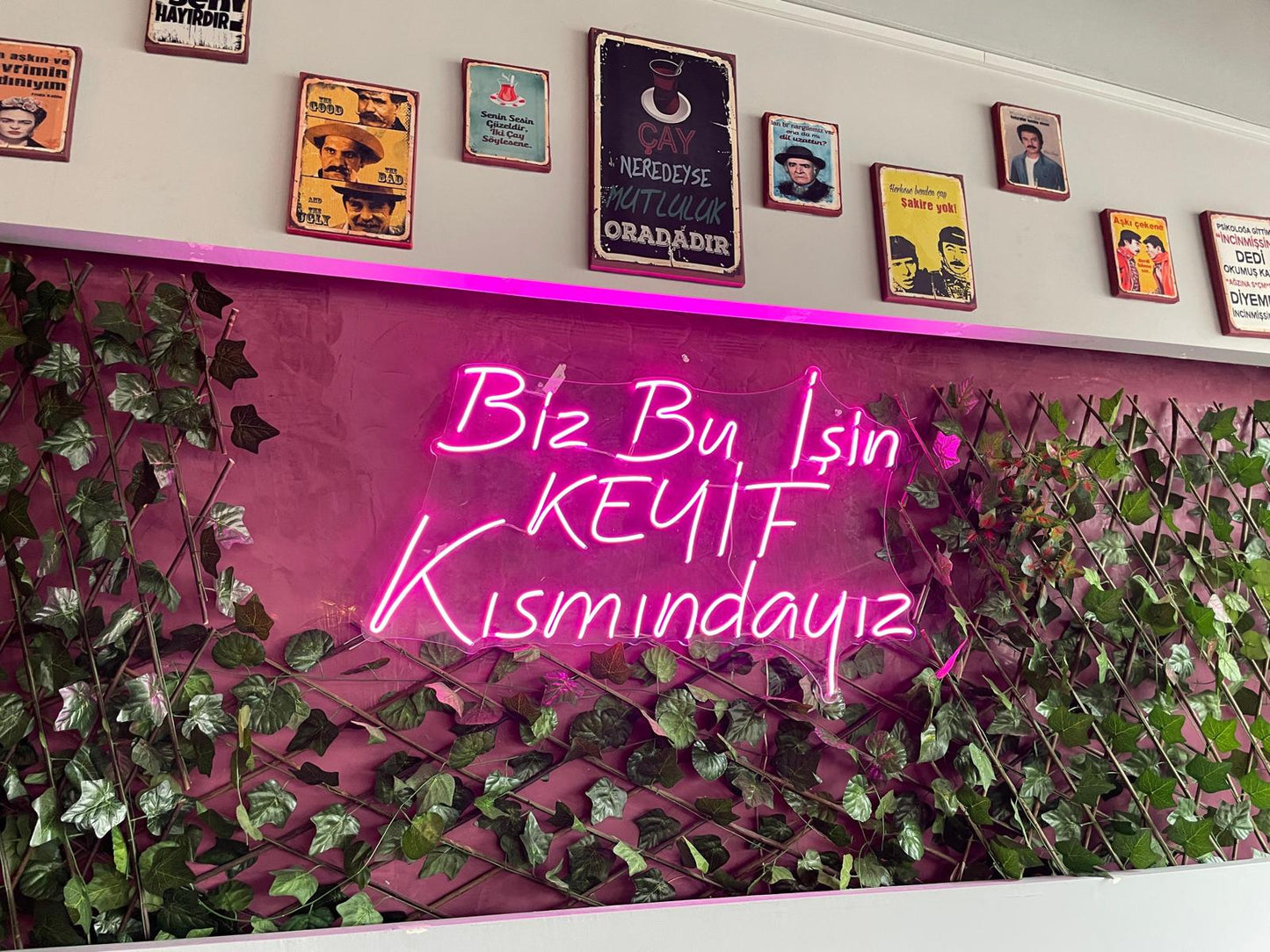 Biz Bu İşin KEYİF Kısmındayız Neon Tabela