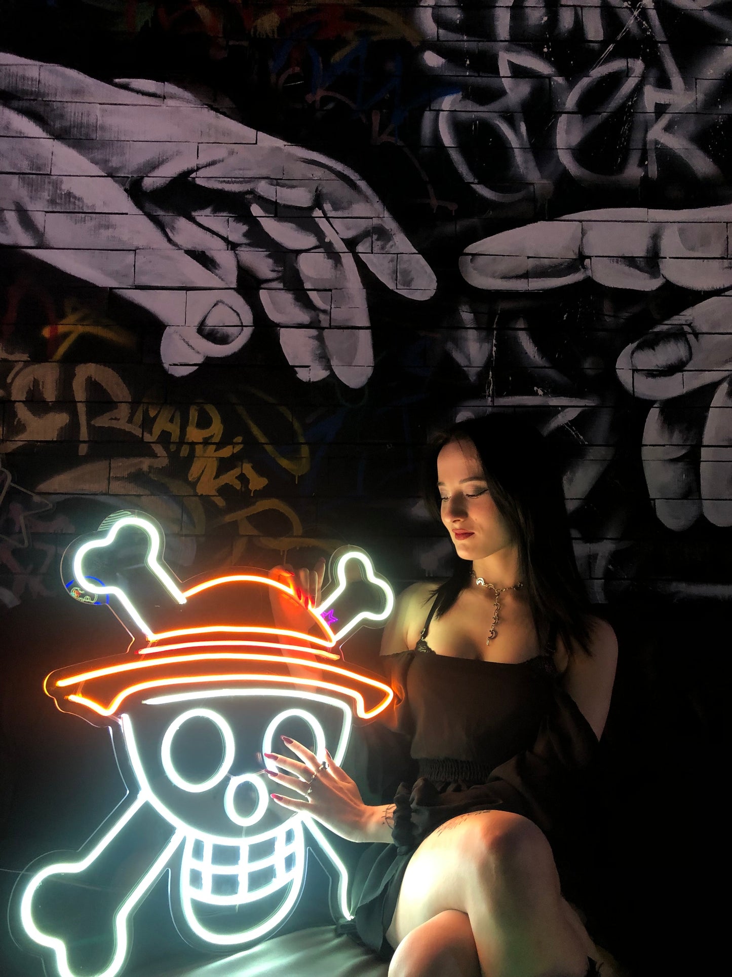 One Piece Straw Hat Pirate Neon Dekor