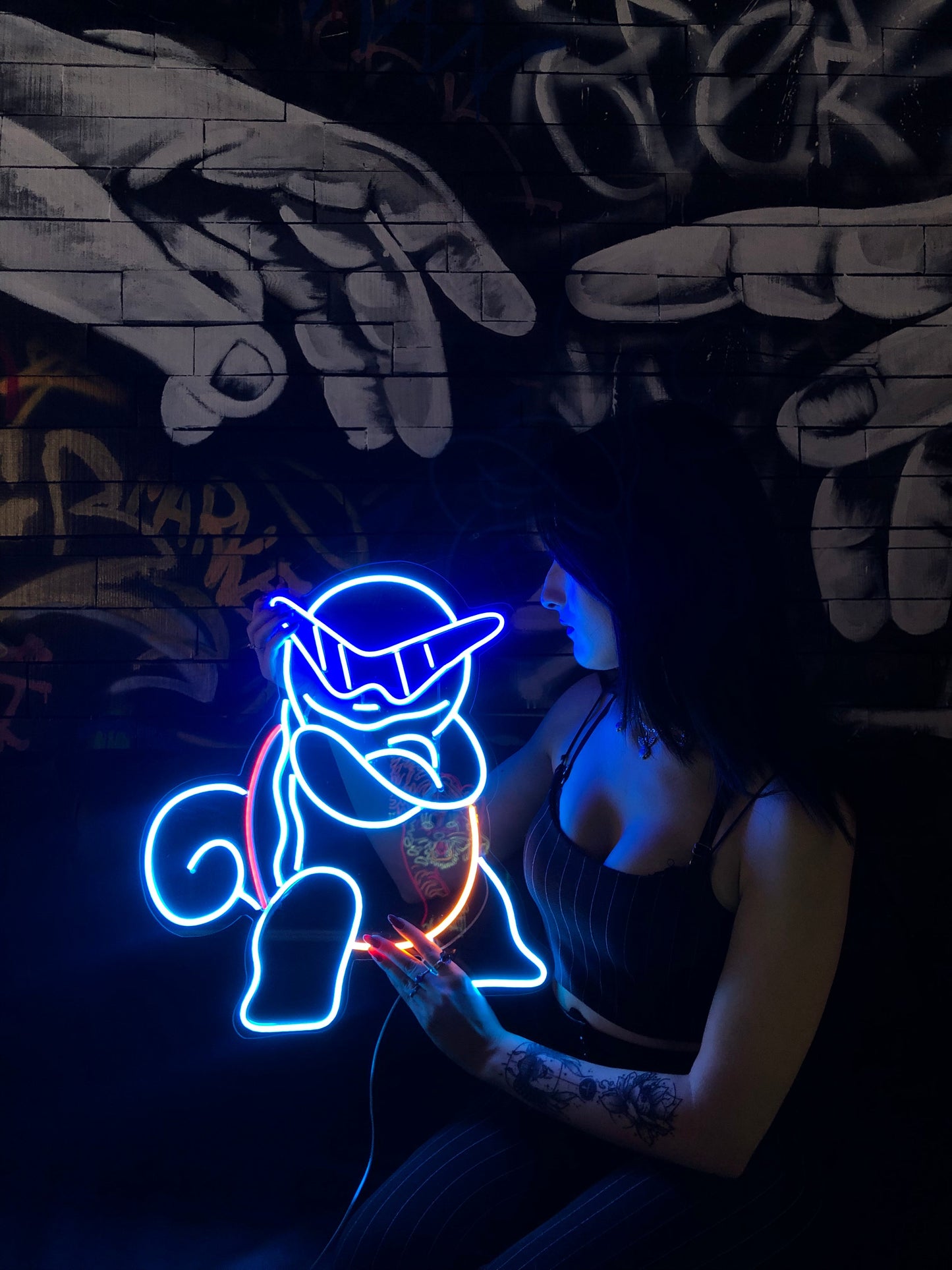Retro Squirtle Neon Light Dekor