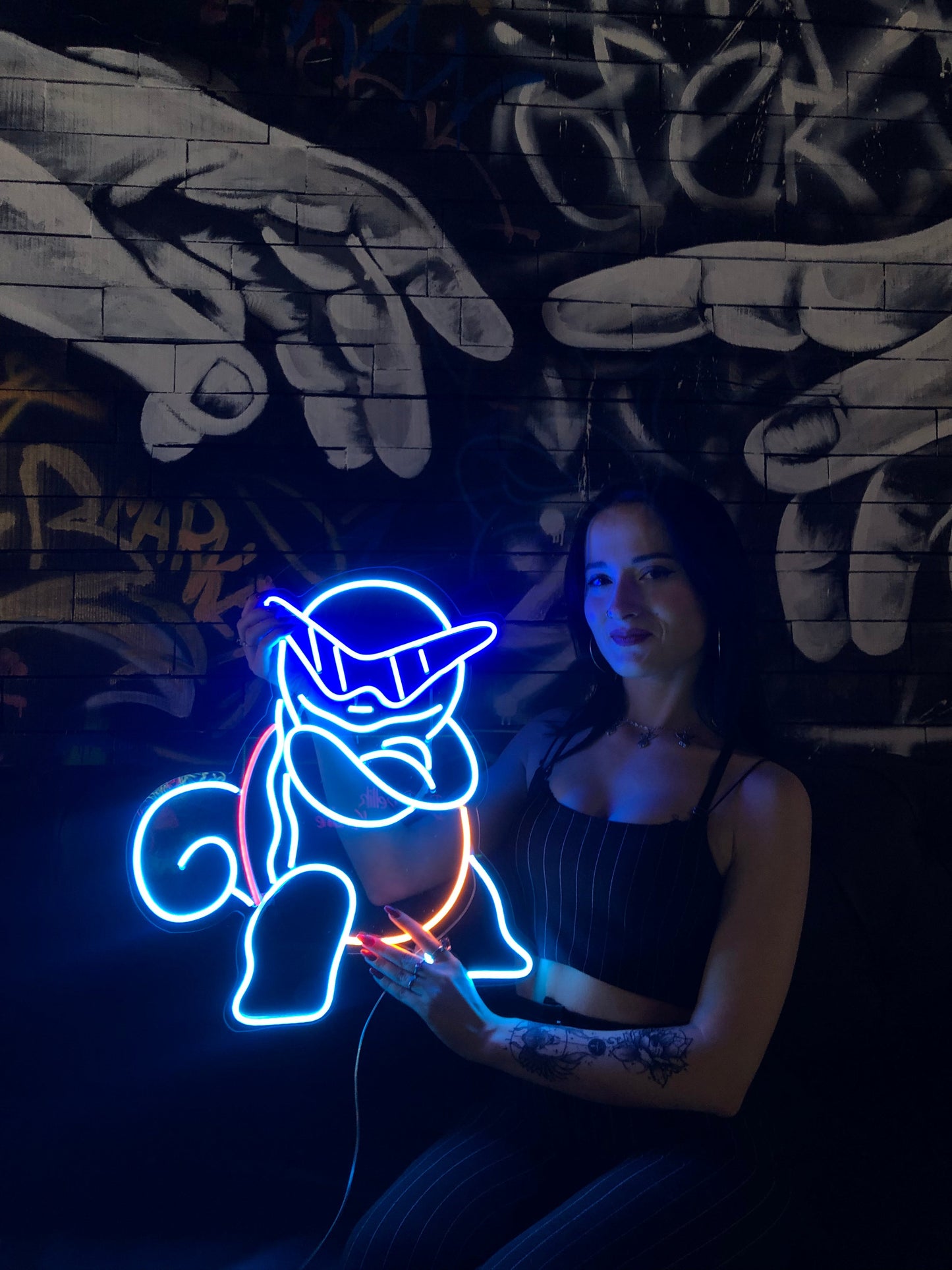 Retro Squirtle Neon Light Dekor