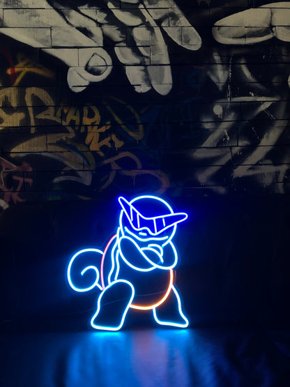Retro Squirtle Neon Light Dekor