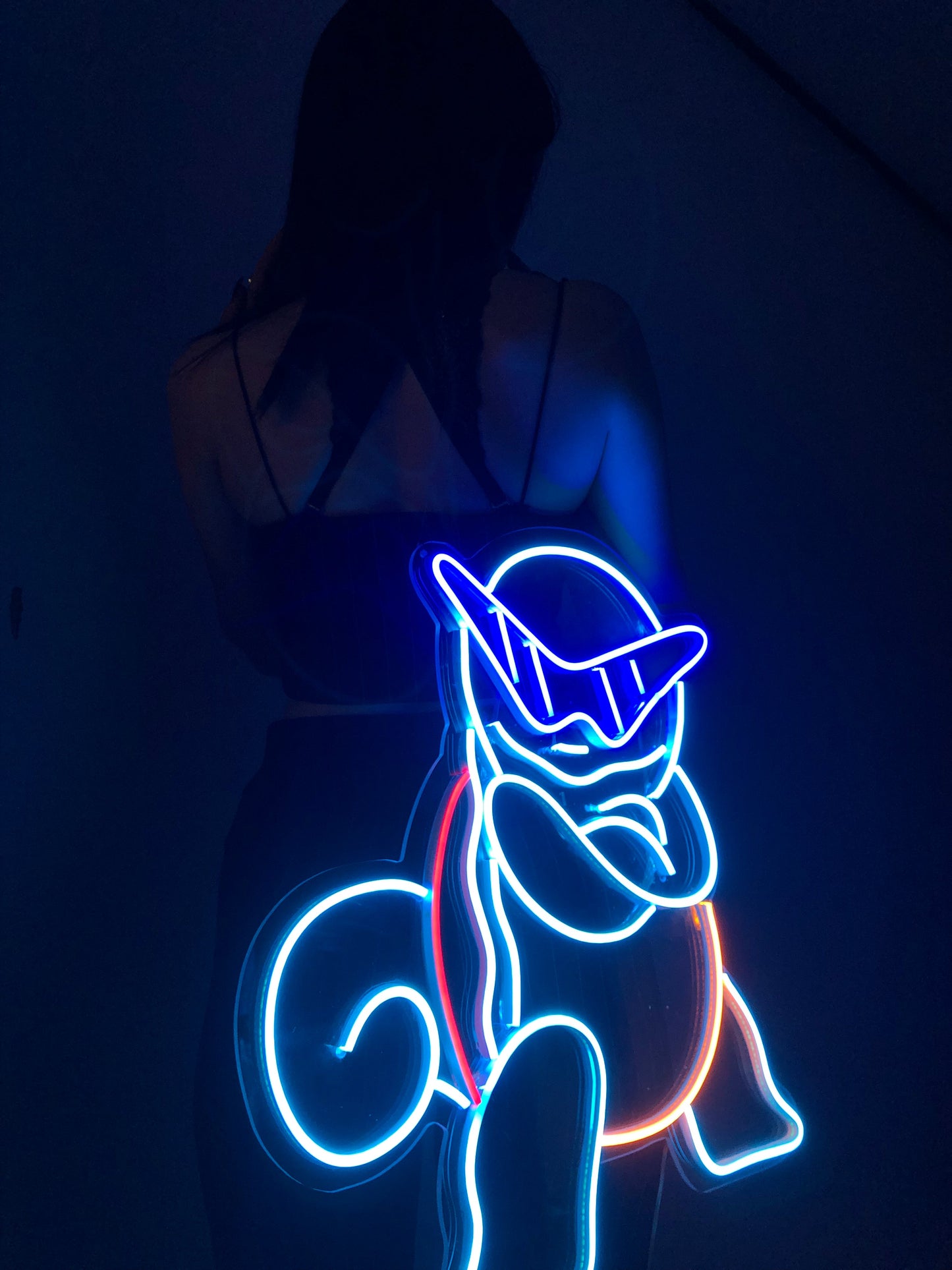 Retro Squirtle Neon Light Dekor