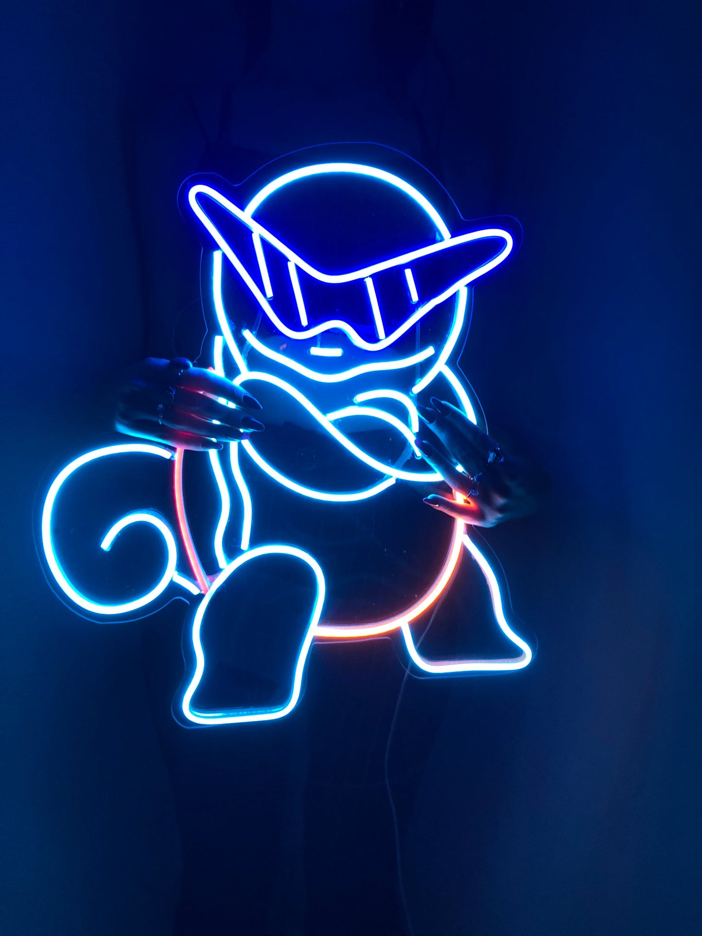 Retro Squirtle Neon Light Dekor