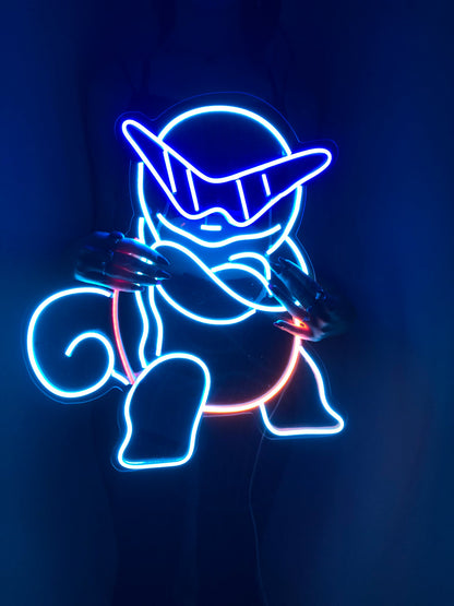 Retro Squirtle Neon Light Dekor