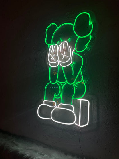 Playful Bear Neon Dekor