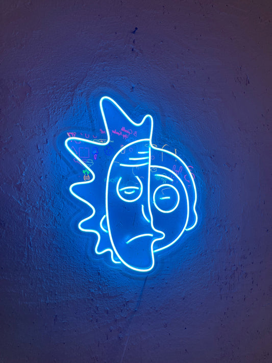 Quirky Cartoon Face Neon Dekor