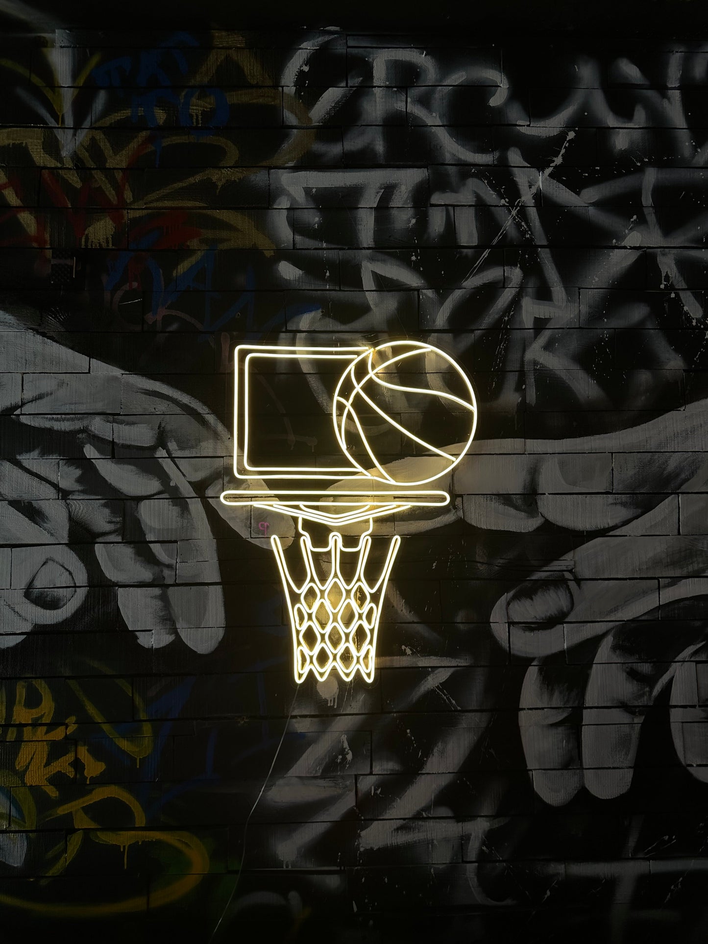 Slam Dunk Basketball Neon Dekor