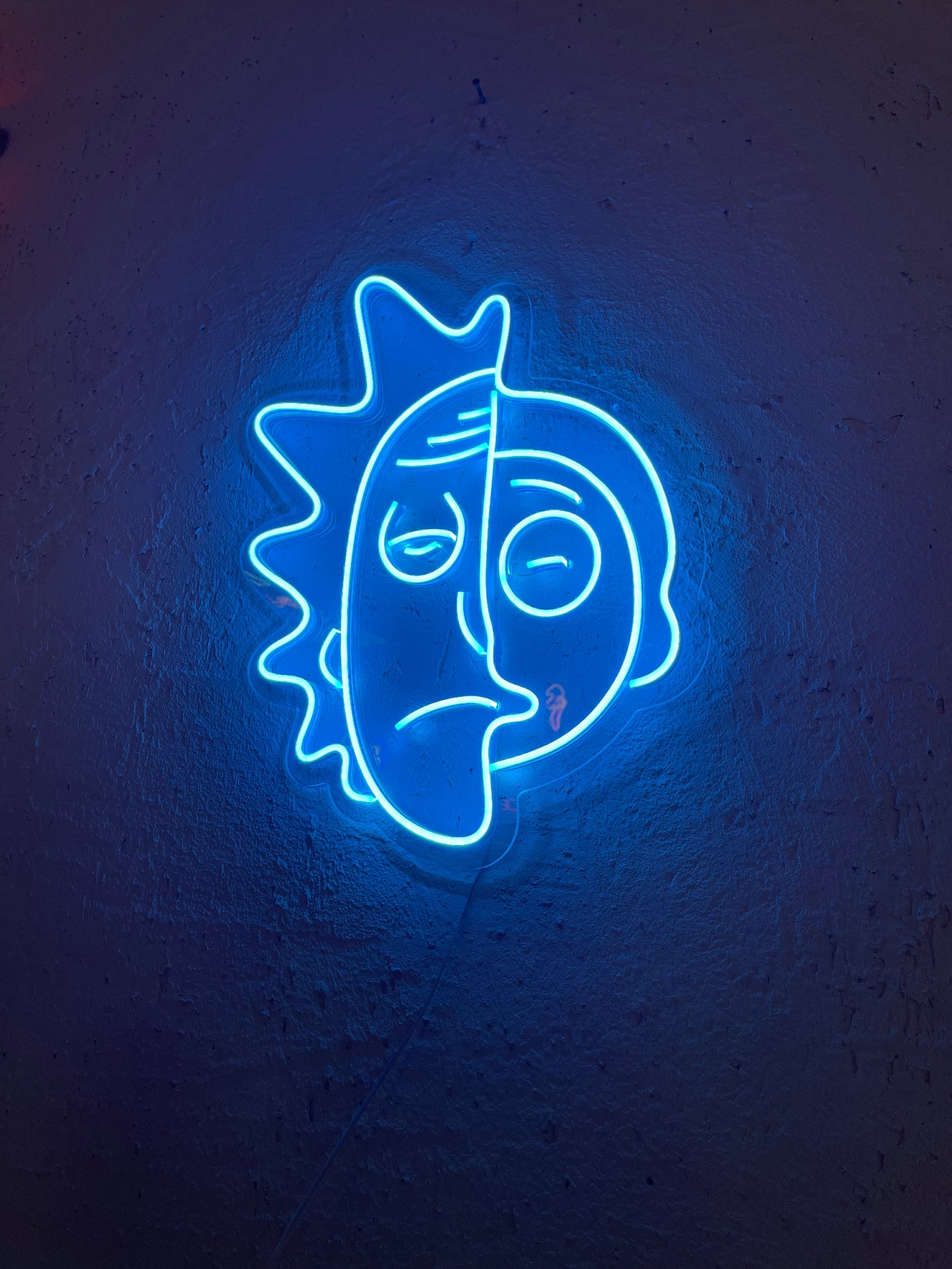 Quirky Cartoon Face Neon Dekor