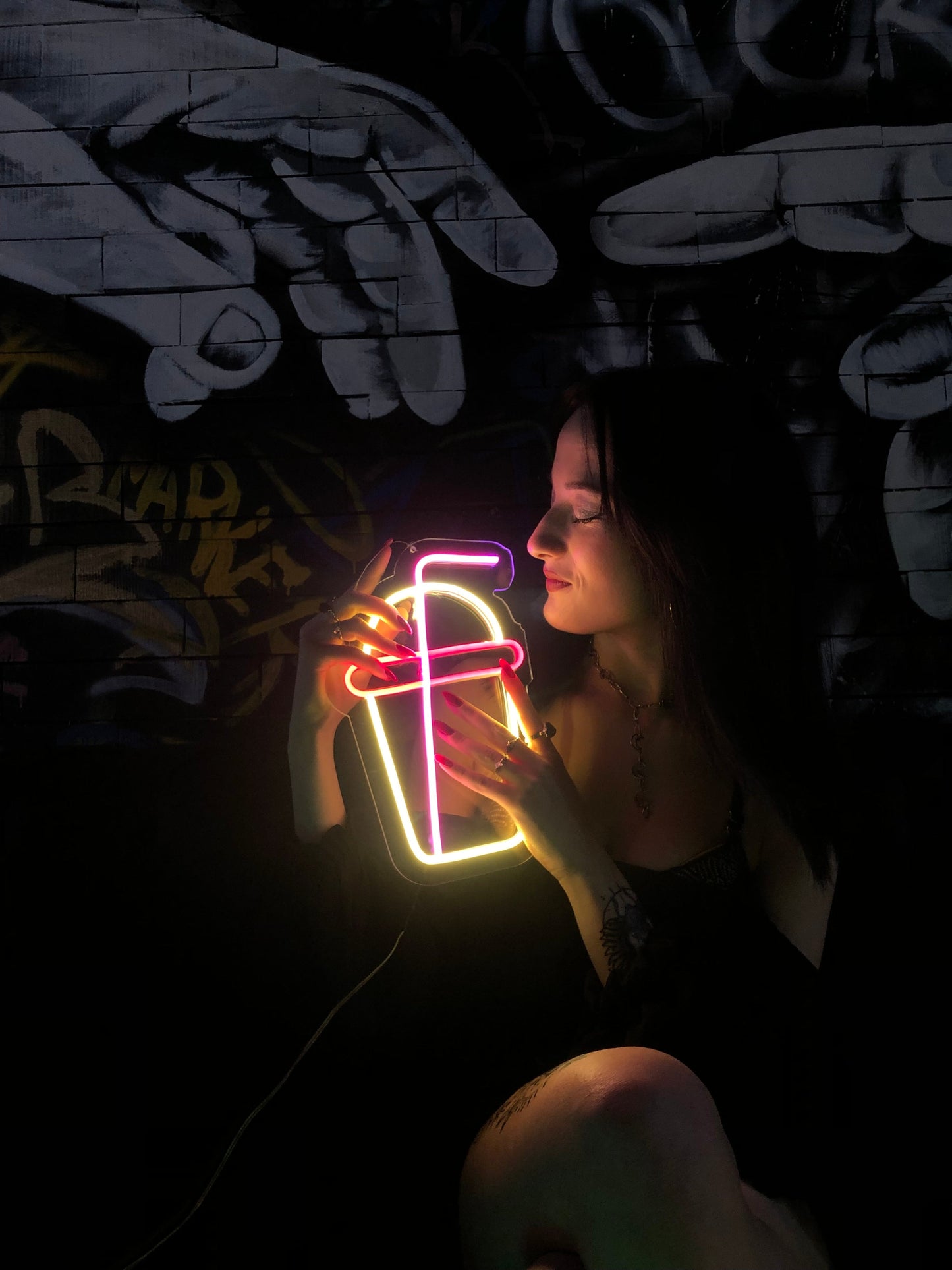 Neon Glow Kokteyl Bardağı Dekor