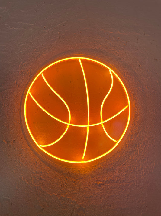 Courtside Glow Neon Basketball Dekor
