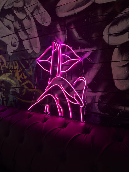 Silent Gesture Neon Duvar Dekoru