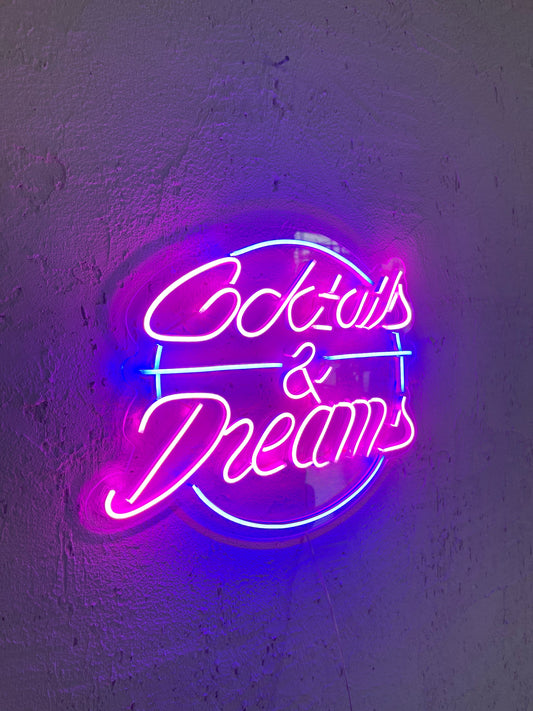 Cocktails & Dreams Neon Dekor