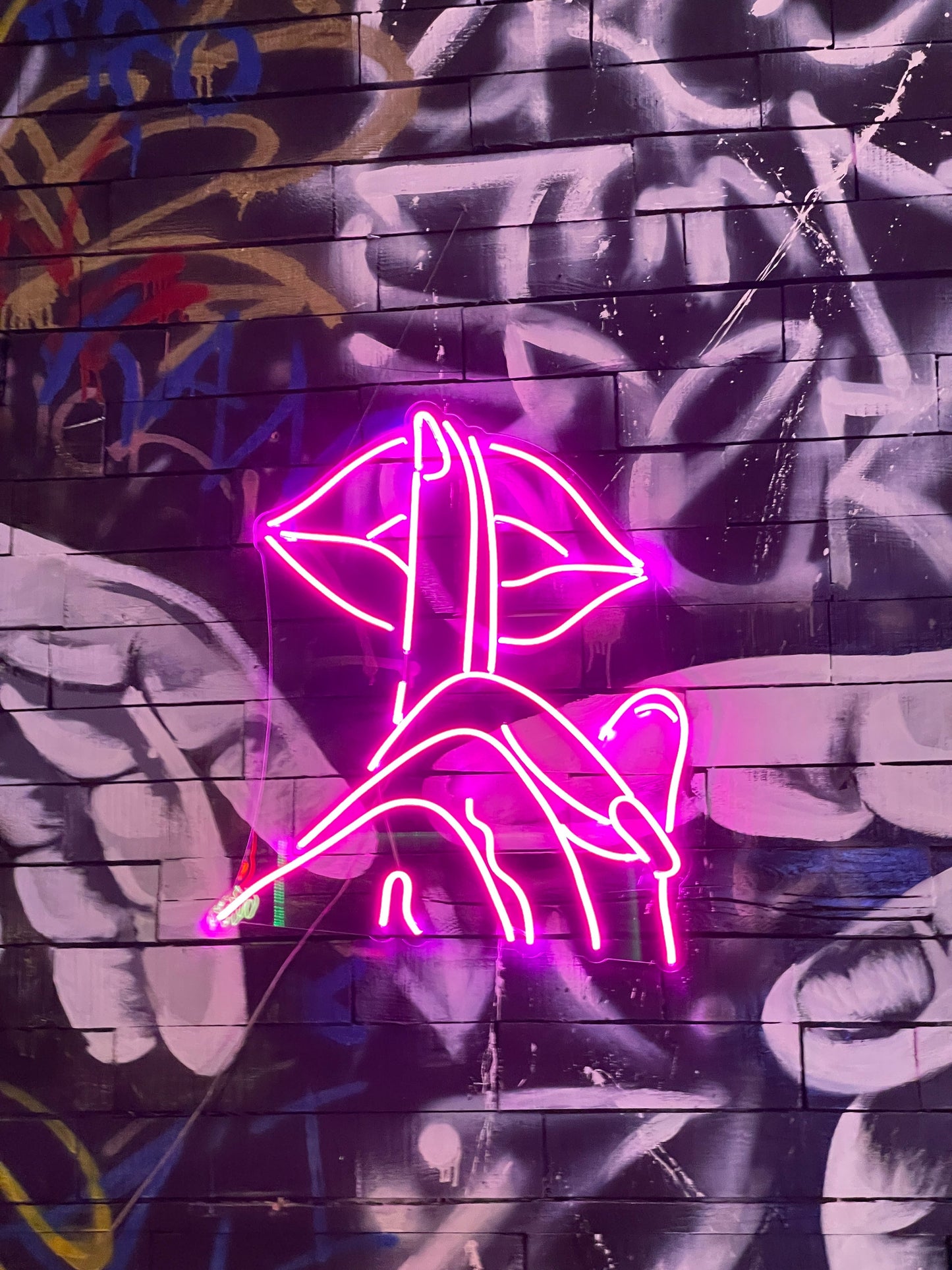Silent Gesture Neon Duvar Dekoru