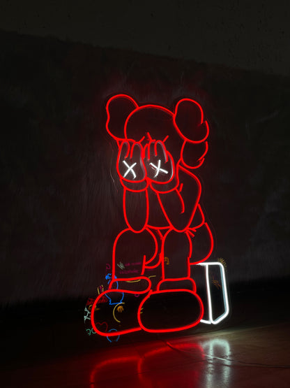 Playful Bear Neon Dekor