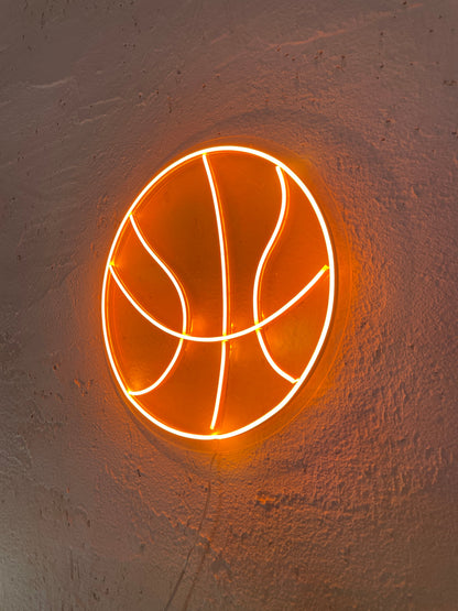 Courtside Glow Neon Basketball Dekor