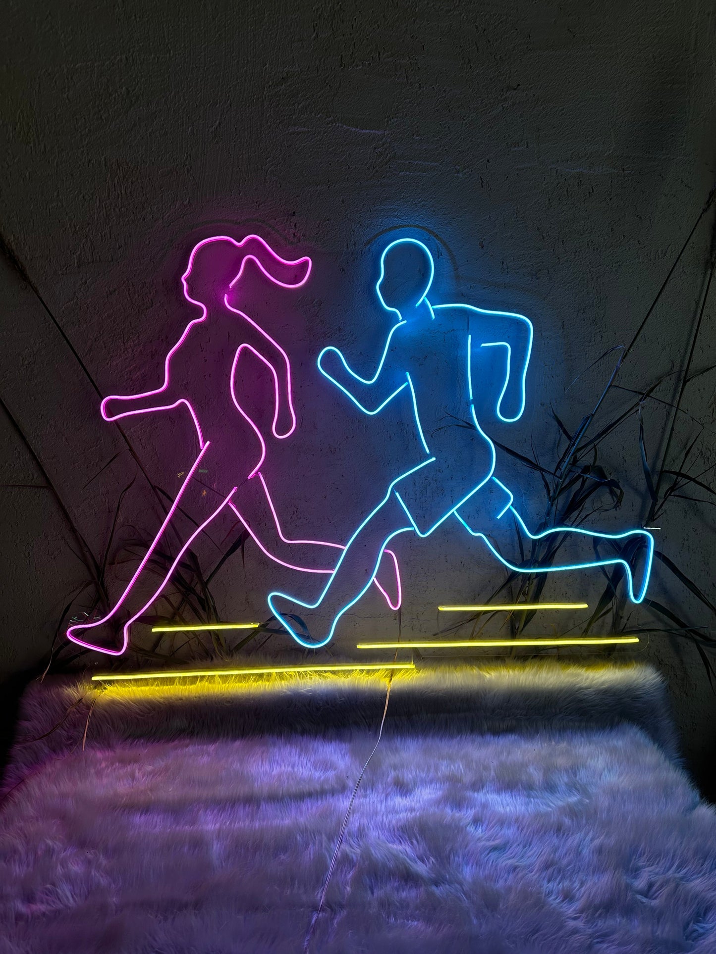 Dynamic Runner Neon Işıklı Dekor