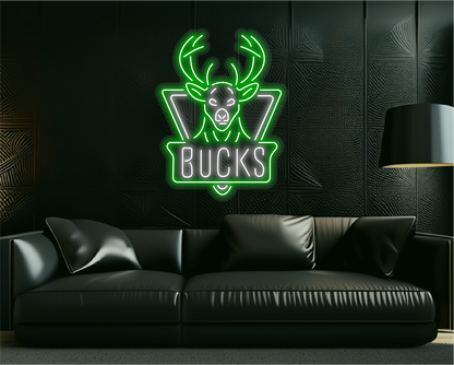 Milwaukee Bucks NBA Neon Dekor