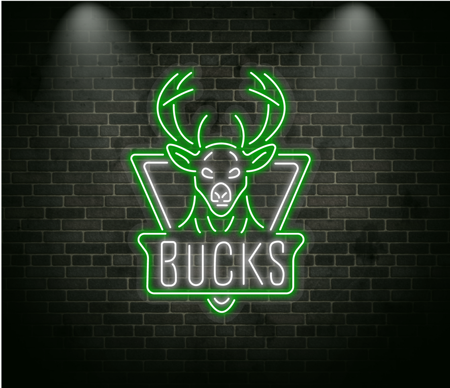 Milwaukee Bucks NBA Neon Dekor