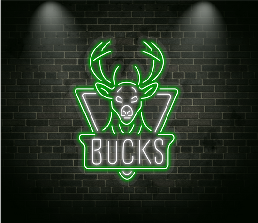 Milwaukee Bucks NBA Neon Dekor