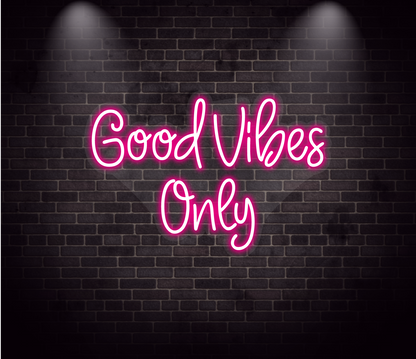 Good Vibes Only Neon Tabela