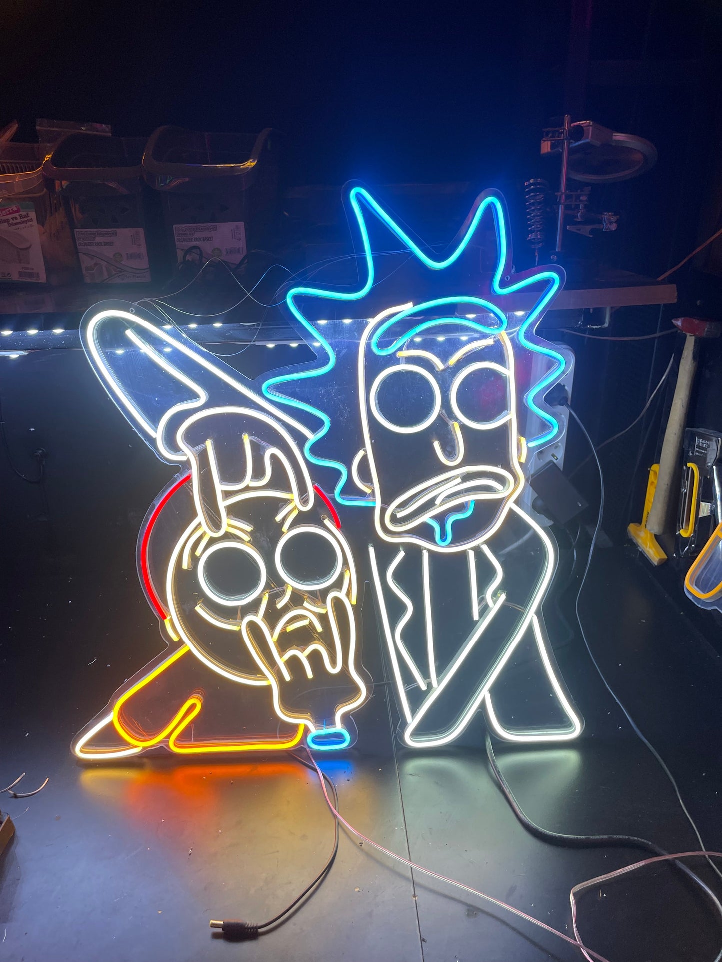 Rick And Morty Neon Dekor