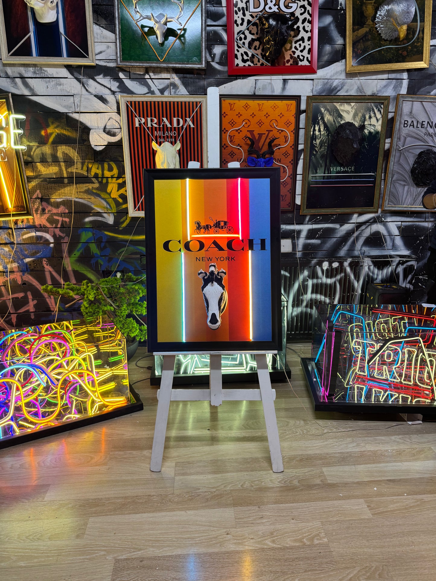 Coach Consept 3D Neon Tablo