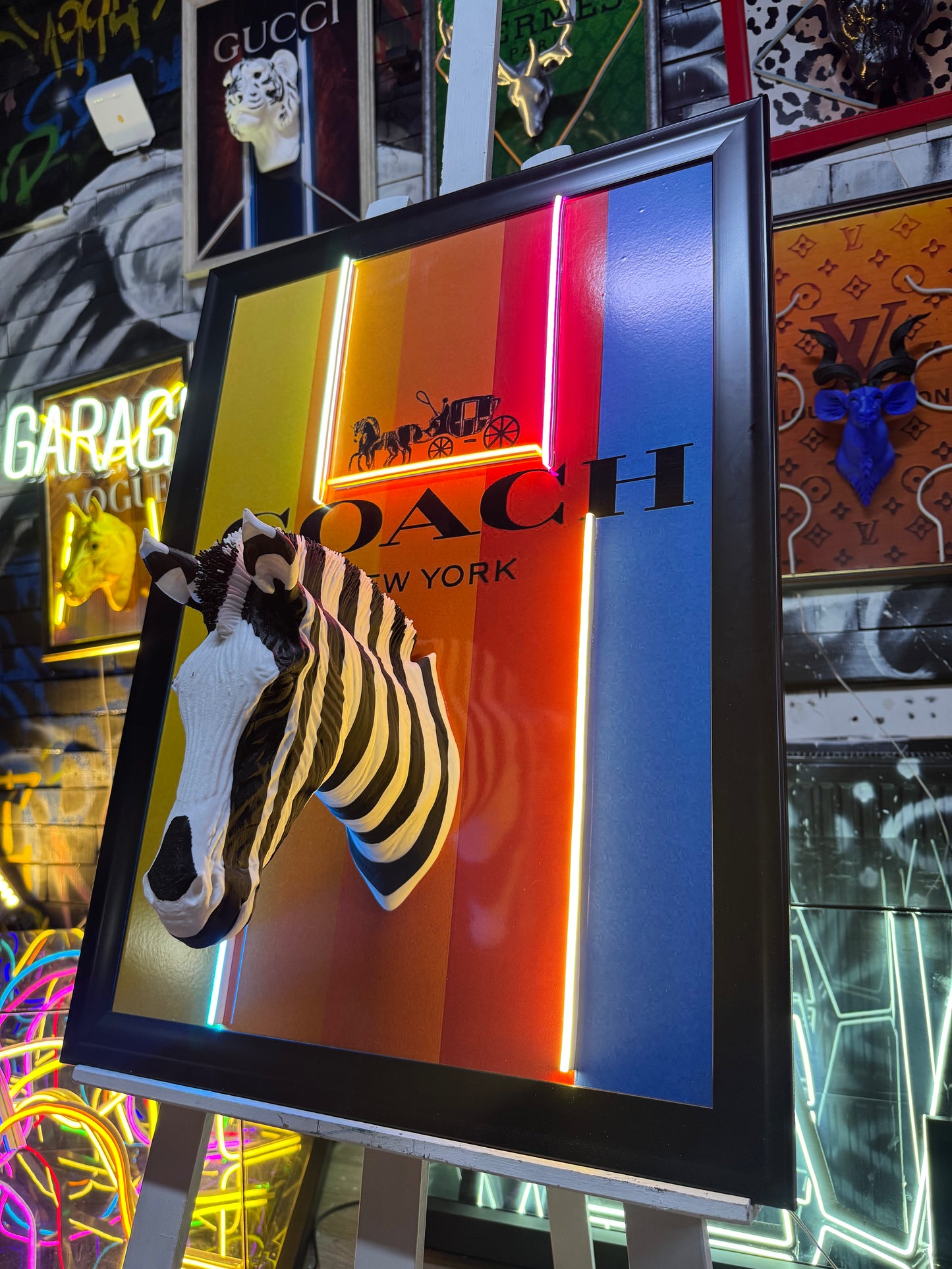 Coach Consept 3D Neon Tablo