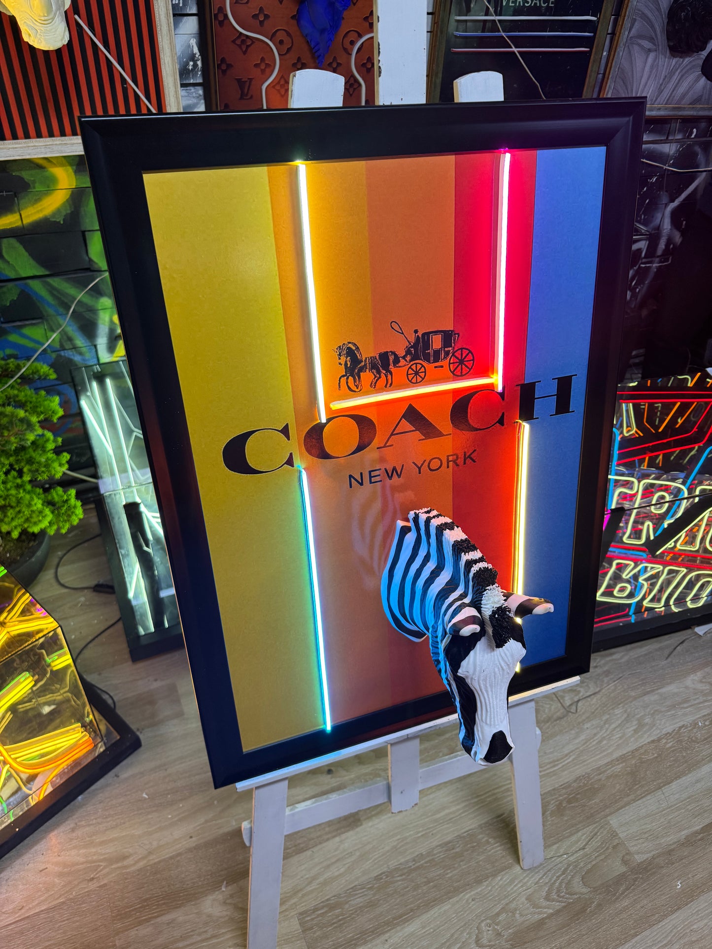 Coach Consept 3D Neon Tablo