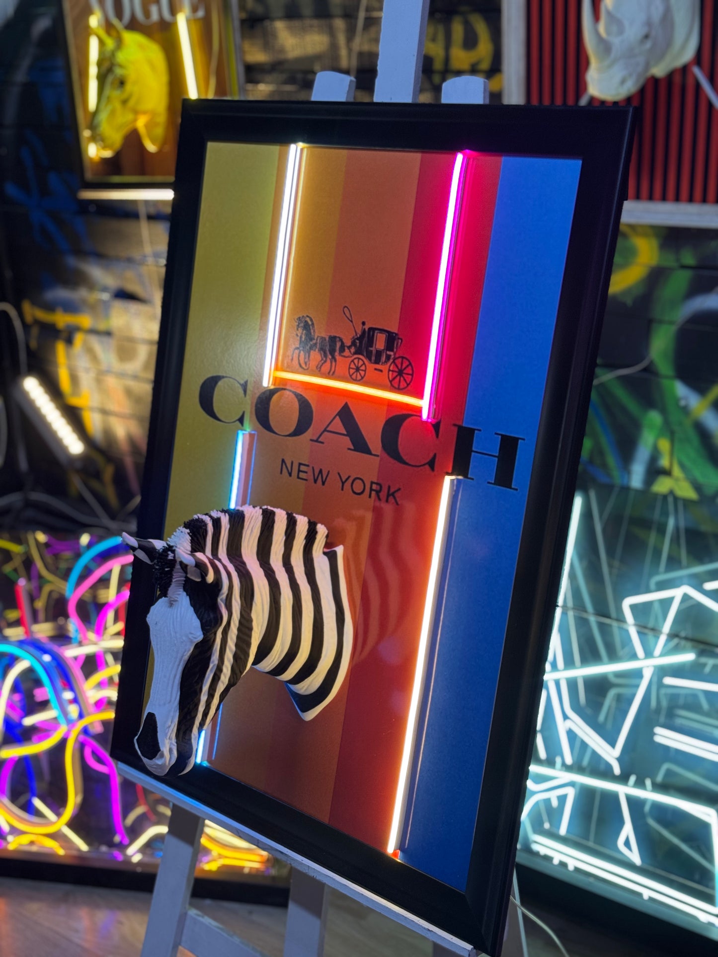 Coach Consept 3D Neon Tablo