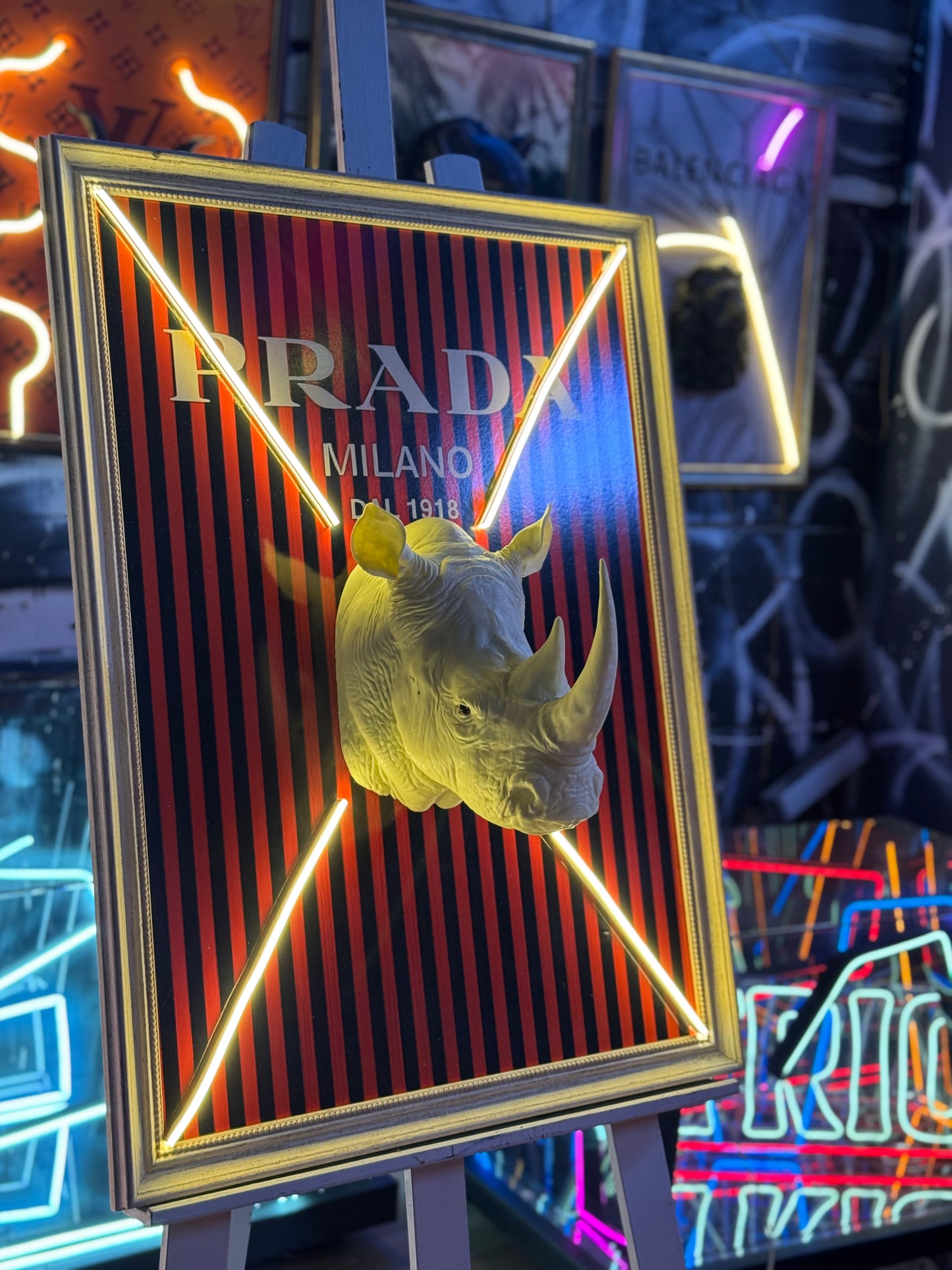 Prada Consept 3D Neon Tablo
