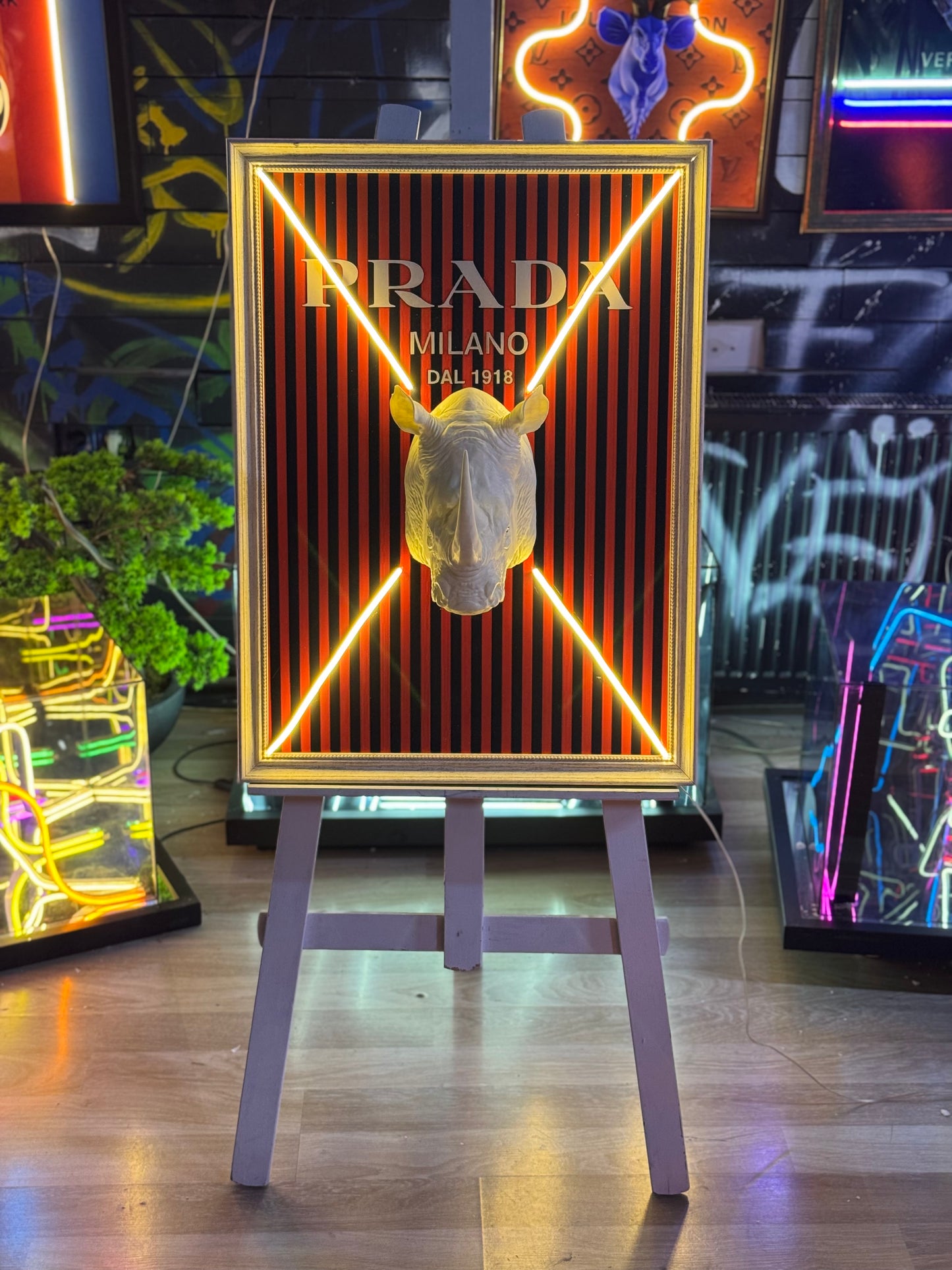 Prada Consept 3D Neon Tablo
