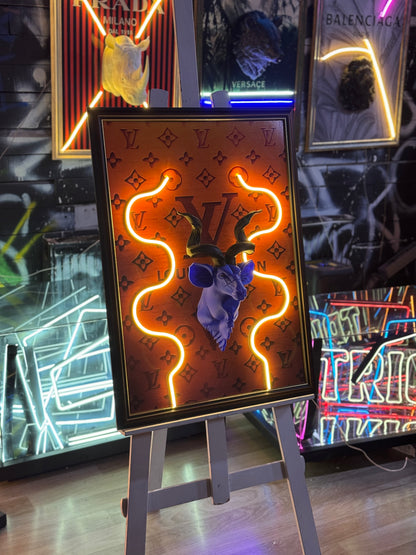 Louis Vuitton Consept 3D Neon Tablo