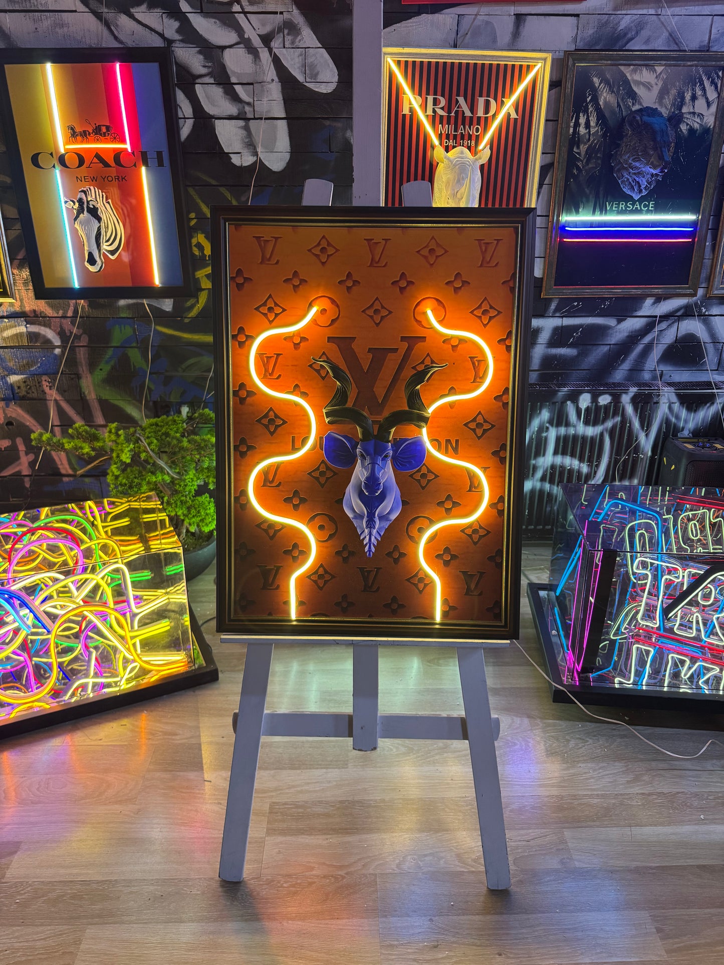Louis Vuitton Consept 3D Neon Tablo
