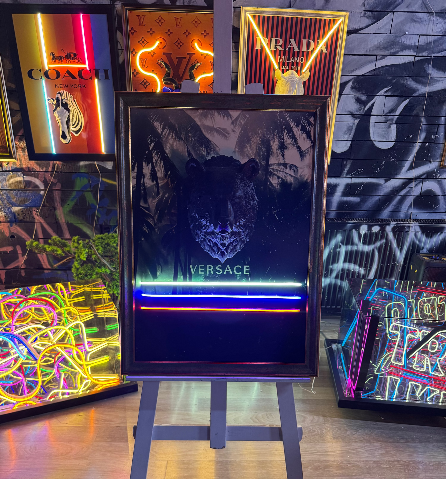 Versace Consept 3D Neon Tablo