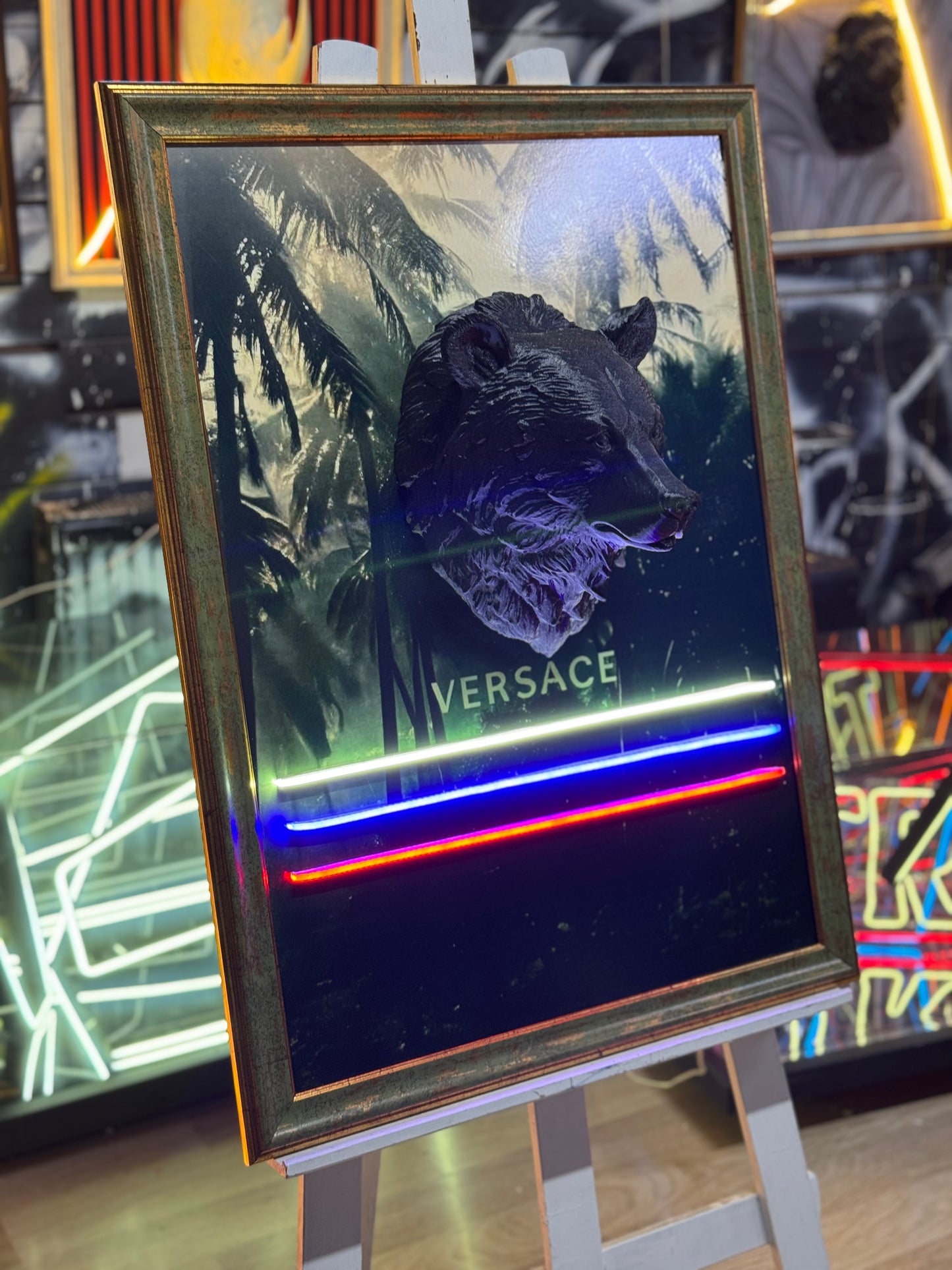 Versace Consept 3D Neon Tablo