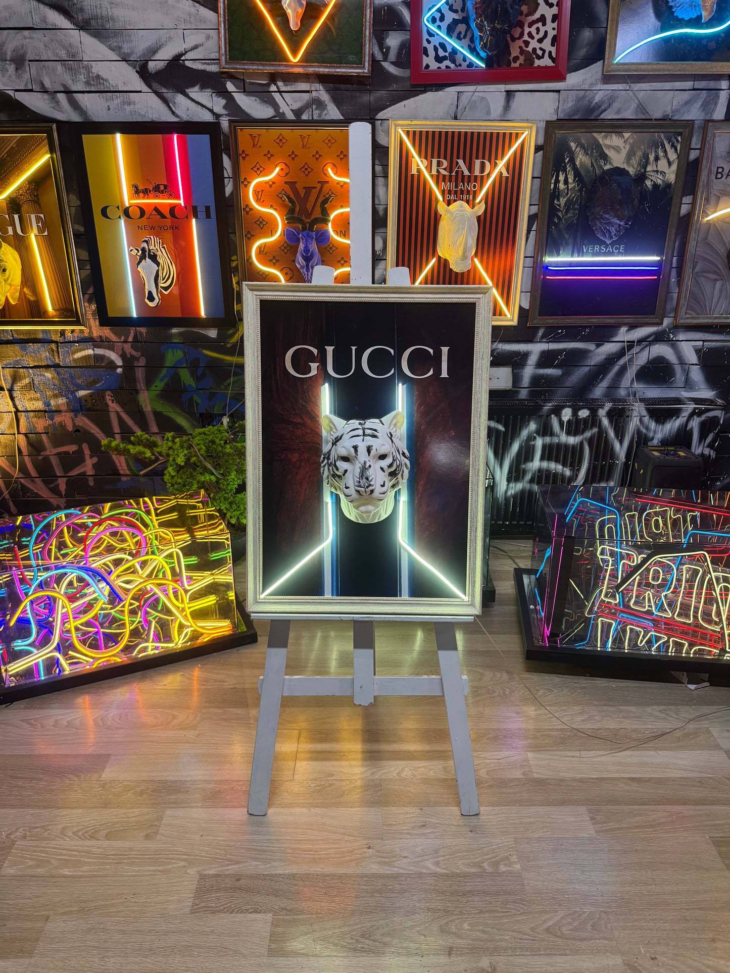 Gucci Consept 3D Neon Tablo