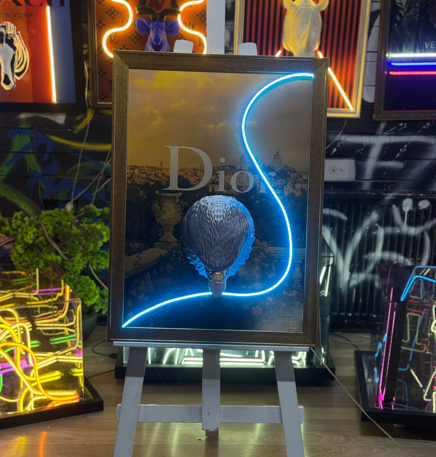 Dior Consept 3D Neon Tablo