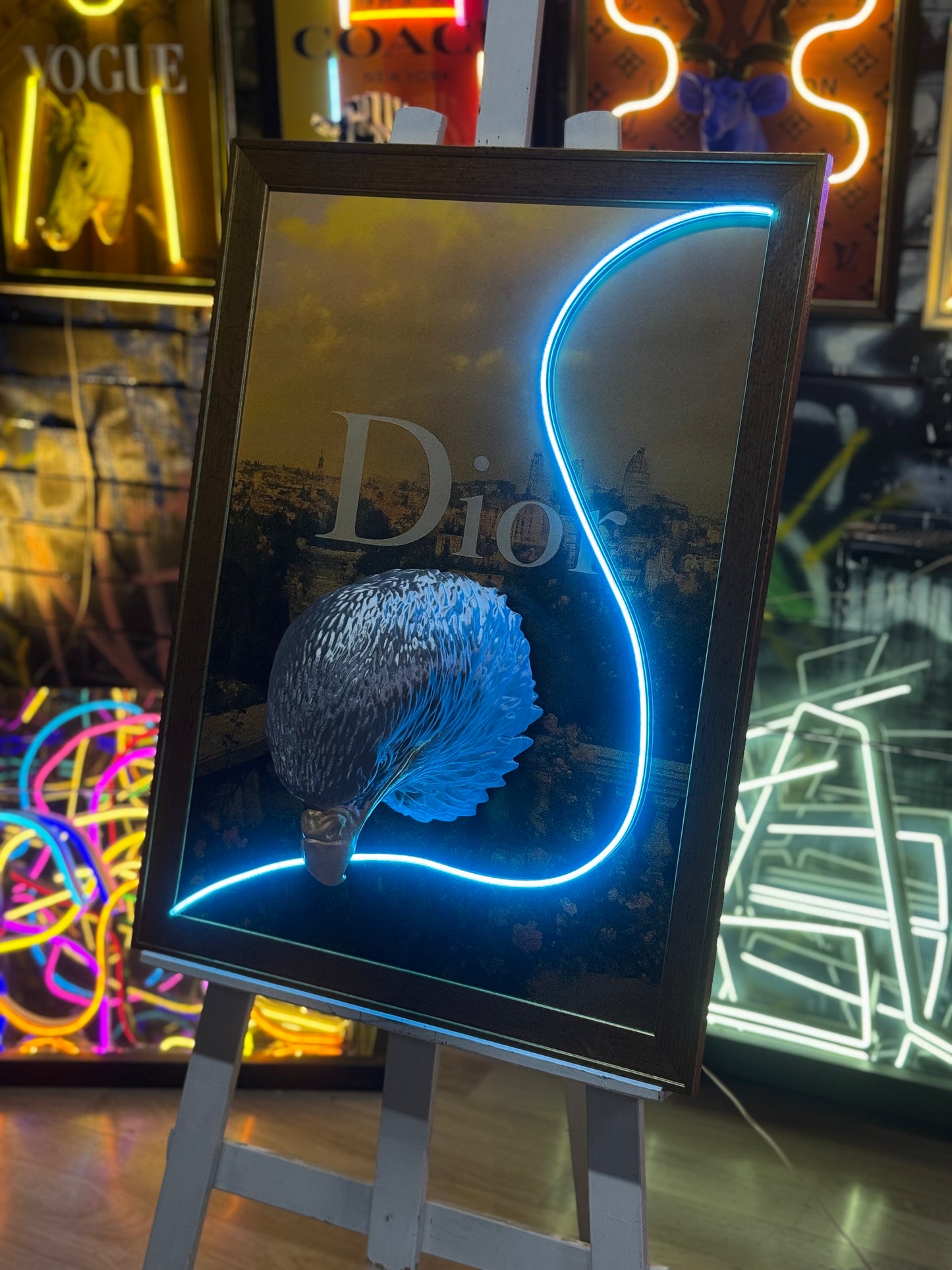 Dior Consept 3D Neon Tablo