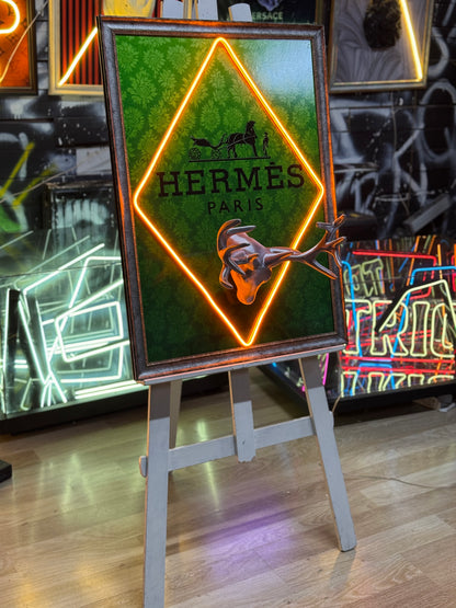 Hermes Consept 3D Neon Tablo