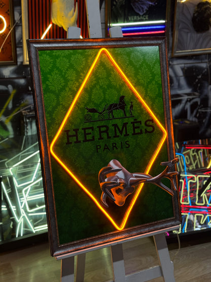 Hermes Consept 3D Neon Tablo