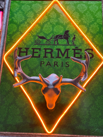 Hermes Consept 3D Neon Tablo