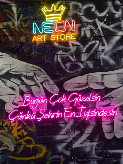 Bugün Çok Güzelsin - Şık Mekan Neon Tabela