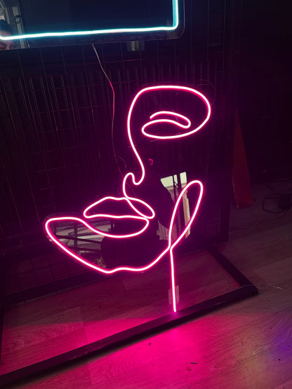 WOMEN FACE Neon Dekor