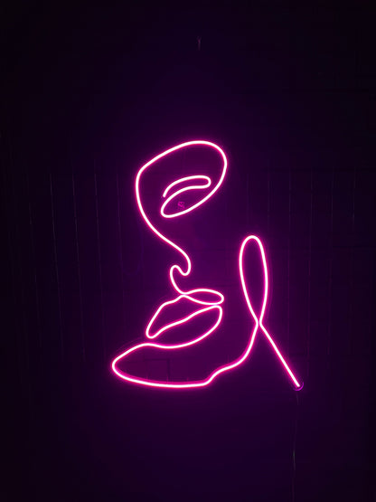 WOMEN FACE Neon Dekor