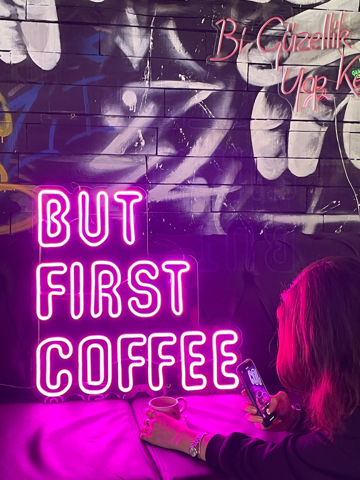 But First, Coffee Neon Dekor